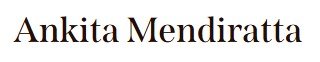 Ankita Mendiratta